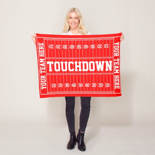 フットボールの網あなたの文字および色 フリースブランケット (インサイチュ)