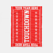 フットボールの網あなたの文字および色 フリースブランケット (正面)