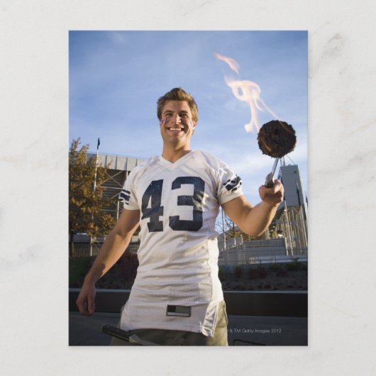 フットボールの試合の前のテールゲートパーティ インビテーションポストカード (正面)