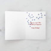 フットボールの誕生日のゴールデン・リトリーバー カード (内部)