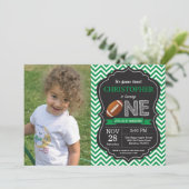 フットボールの誕生日の招待状の第1誕生会 招待状 (スタンド正面)