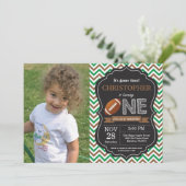 フットボールの誕生日の招待状の第1誕生会 招待状 (スタンド正面)