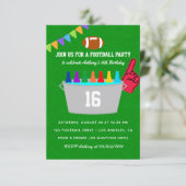 フットボールの誕生日パーティー 招待状 (スタンド正面)