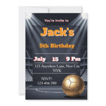 フットボールの誕生日招待状、サッカーの招待状