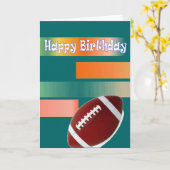フットボールの誕生日 カード (黄色い花)