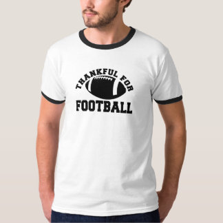 フットボールの豚革のために感謝している Tシャツ