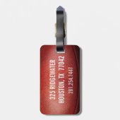 フットボールの豚革のカスタムな荷物のラベルのモノグラム ラゲッジタグ (裏面縦)