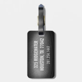 フットボールの豚革のカスタムな荷物のラベルのモノグラム ラゲッジタグ (裏面縦)