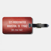 フットボールの豚革のカスタムな荷物のラベルのモノグラム ラゲッジタグ (裏面横)