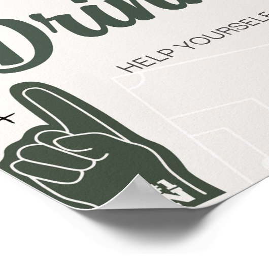 フットボールの赤ちゃんシャワードリンク ポスター (角)