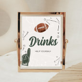 フットボールの赤ちゃんシャワードリンク ポスター