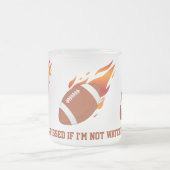 フットボールの風刺によって曇らされるマグ フロストグラスマグカップ (中央)