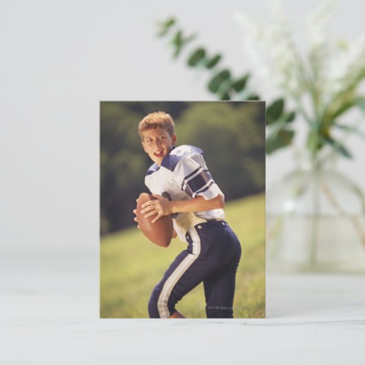 フットボールの高等学校のクォーターバック ポストカード (スタンド正面)