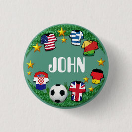 フットボールの~の名前ボタン 缶バッジ