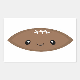 フットボールのEmojiのステッカー 長方形シール