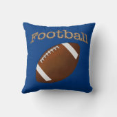 フットボールはあなたのチーム色および文字を置きます クッション (裏面)