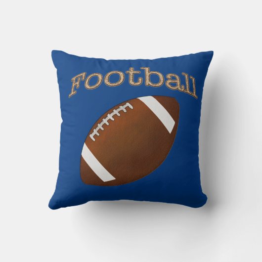 フットボールはあなたのチーム色および文字を置きます クッション (裏面)