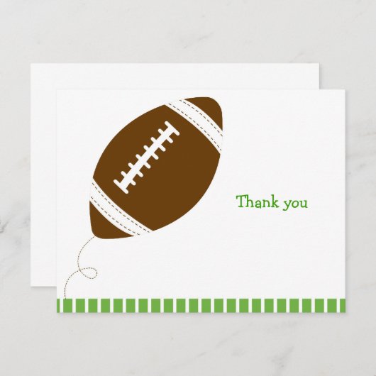 フットボールはオールスターの平たい箱メッセージカード感謝していしています ノートカード (正面/裏面)