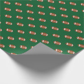 フットボールはテーマ|をあらゆる背景色遊ばします ラッピングペーパー (角)