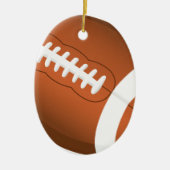 フットボールは星のコーチを演じる球のチームスポーツを遊ばします セラミックオーナメント (正面)