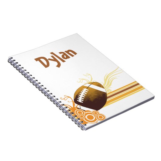 フットボールは状況のパーソナライズな名前を遊ばします ノートブック (右側)