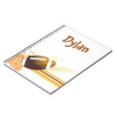 フットボールは状況のパーソナライズな名前を遊ばします ノートブック (左側)