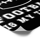 フットボールは私のセラピーアメリカンフットボールだ ポスター (角)