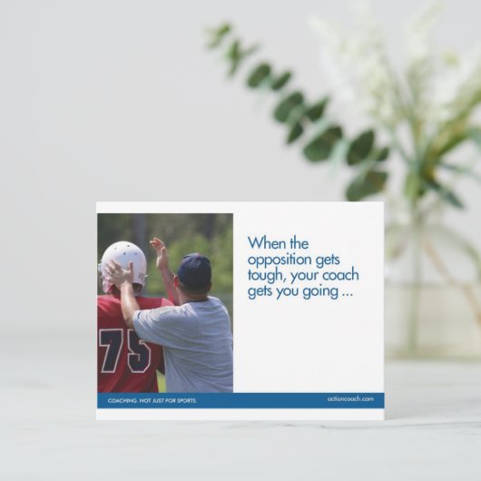 フットボールは郵便はがきを遊ばします ポストカード (スタンド正面)