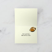 フットボールは黒およびブラウンの誕生日を遊ばします カード (内部)