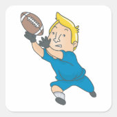 フットボールをキャッチする スクエアシール (正面)