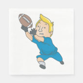 フットボールをキャッチする スタンダードランチョンナプキン (正面)