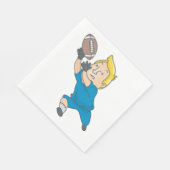 フットボールをキャッチする スタンダードランチョンナプキン (角)