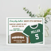 フットボールをテーマにした誕生日招待状 招待状 (スタンド正面)