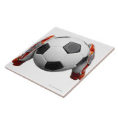 フットボールを保持する2つのゴールの看守の手袋 タイル (側面)