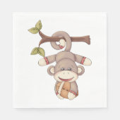 フットボールを持っているサル スタンダードランチョンナプキン (正面)