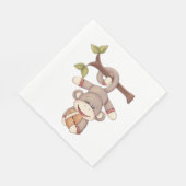 フットボールを持っているサル スタンダードランチョンナプキン (角)