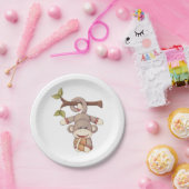 フットボールを持っているサル ペーパープレート (パーティー)