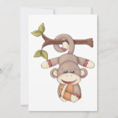 フットボールを持っているサル 招待状 (正面)