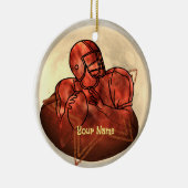 フットボールを観戦する セラミックオーナメント (右)