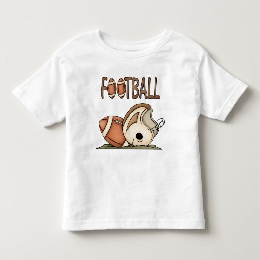 フットボールを遊びたいと思って下さい! 幼児のおもしろいのTシャツ トドラーTシャツ (正面)