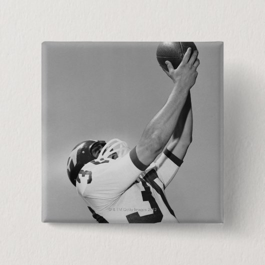 フットボールを遊んでいる人 缶バッジ (正面)