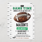 フットボールアメリカ誕生日 招待状 (正面/裏面)