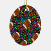 フットボールアートグリーン セラミックオーナメント (右)