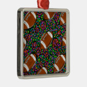 フットボールアートグリーン メタルオーナメント (右)