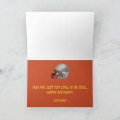 フットボールオンファイアカスタマイズ誕生日カード カード (内部)