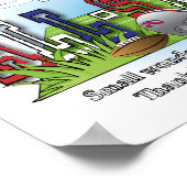 フットボールオールスターボーイズルームウォールアート ポスター (角)