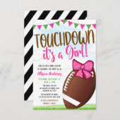 フットボールガールベビーシャワー招待状 招待状 (正面/裏面)