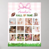フットボールガール誕生日フォトマイルストーン ポスター (正面)