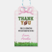 フットボールガール バースデーパーティー サンクスタグ ギフトタグ (正面)