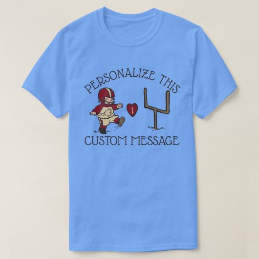 フットボールキックハート Tシャツ (デザイン正面)